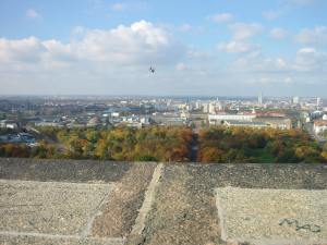 Foto: Aussicht ber Leipzig vom Vlkerschlachtdenkmal