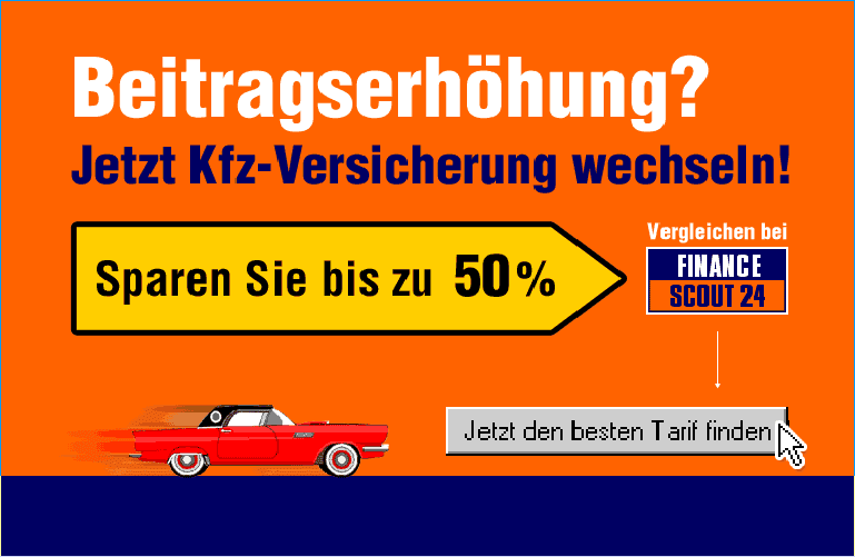 KFZ Versicherungsvergleich hier starten - alles �ber KFZ Versicherungs Tarife