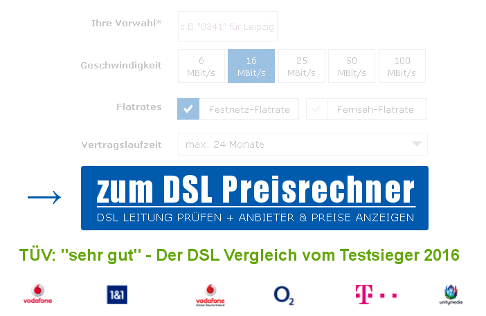 04683 Naunhof DSL Tarife 2016/2017 Preisrechner (Anbietervergleich)