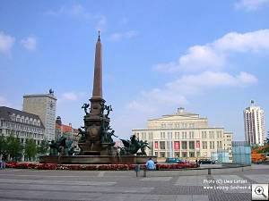 Leipzig Augustusplatz und die Leipziger Oper