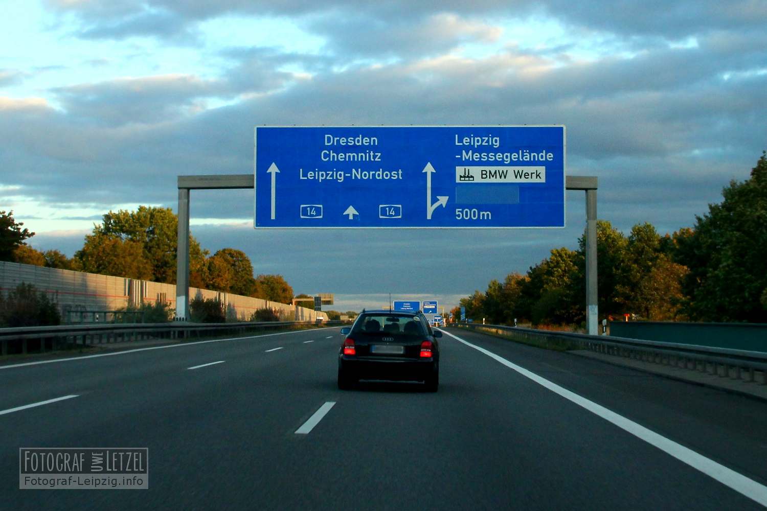 Neue Messe Leipzig Anfahrt über die Autobahn A14