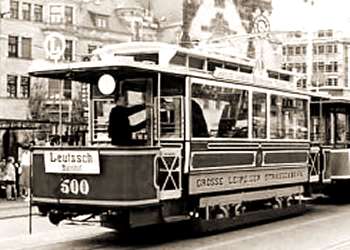 Erste Leipziger Elektrische Strassenbahn um 1896