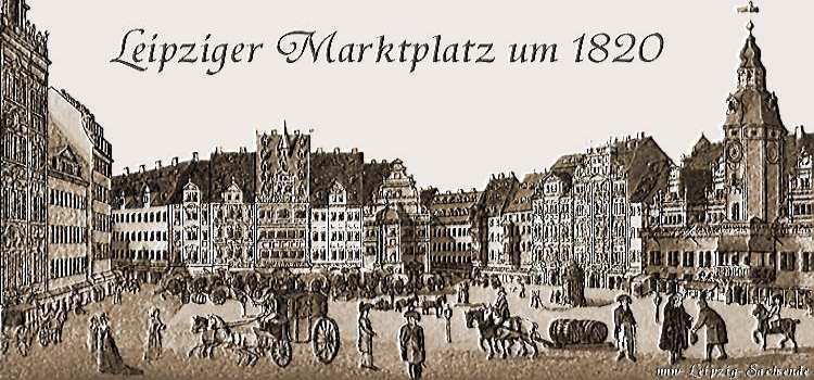 Markttreiben auf dem Leipziger Marktplatz im Jahre 1820