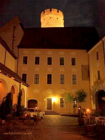 Foto. Schloss Gnandstein bei Nacht