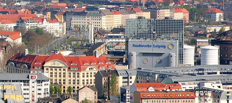 Blick auf die Stadtwerke Leipzig