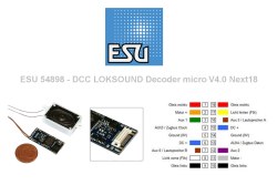 DCC Loksound-Decoder 54898 ESU micro V4.0-Next18 Schnittstelle NEM 662