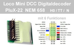 Loco DCC Mini Lok-Decoder NEM-658 PluX-22