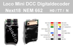 Loco DCC Mini Lok-Decoder Next18 NEM-662