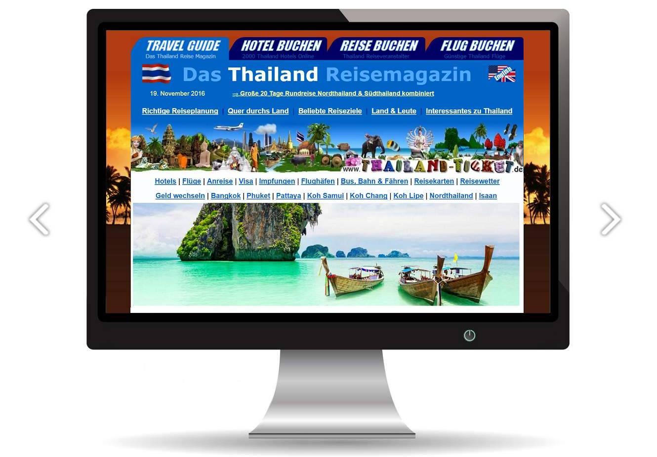 Internetprojekt Reisemagazin Thailand