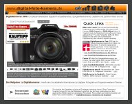 Webdesign für Fotohandel / Shop Digitalkameras