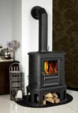 Holz Gussofen schwarz