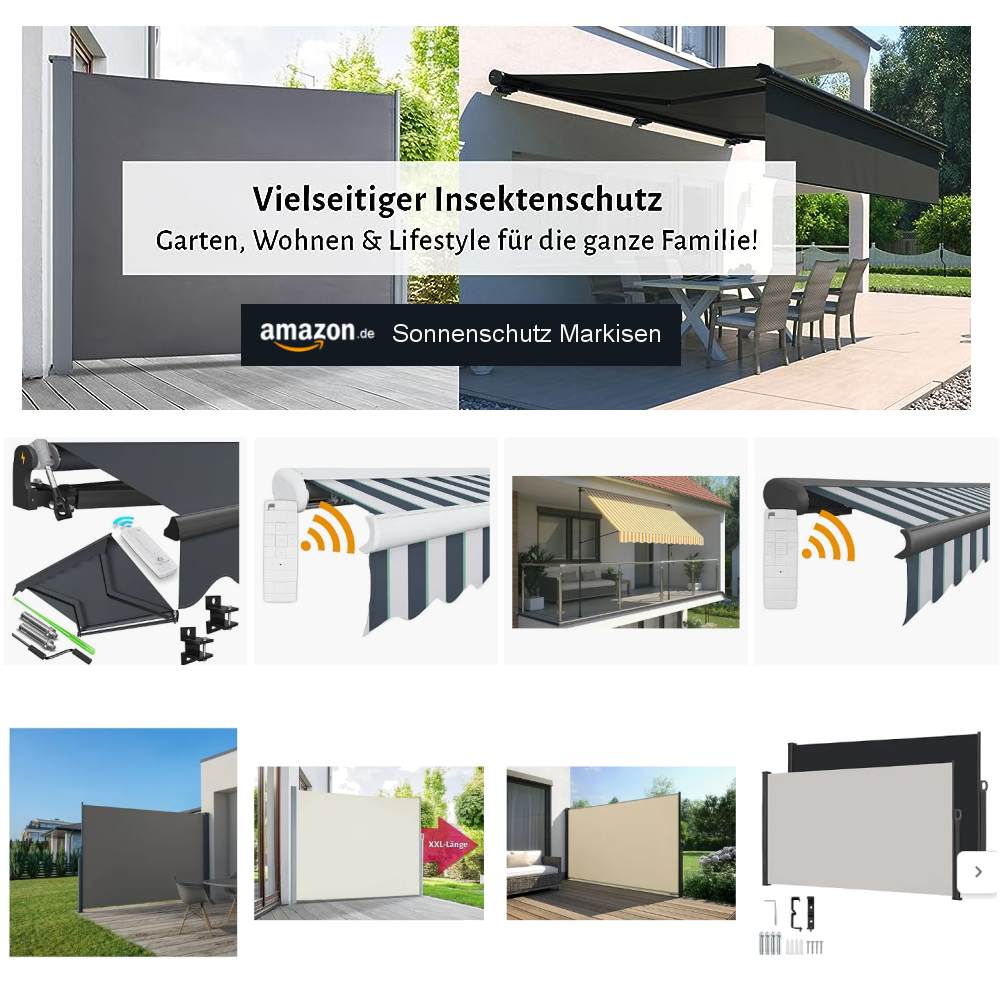 Terrassenmarkisen % Seitenmarkisen online kaufen - Markisenversand