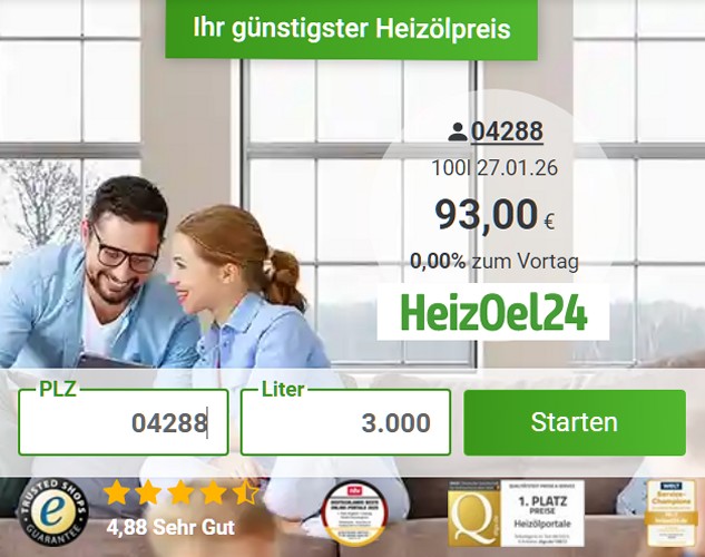 Heizölpreisrechner - Händler-Preisvergleich