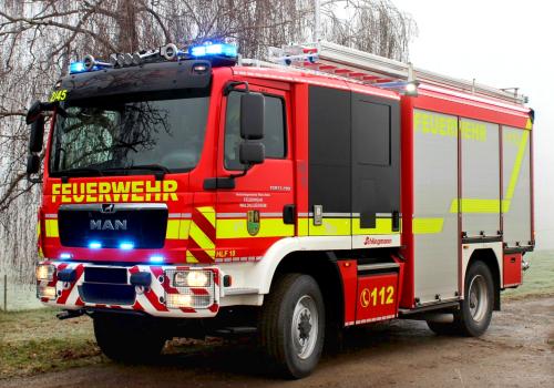 St�dtische Feuerwehr im Einsatz in Leipzig Plagwitz