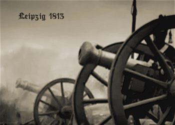 foto: leipzig 1813 franzoesische kanonen feuer