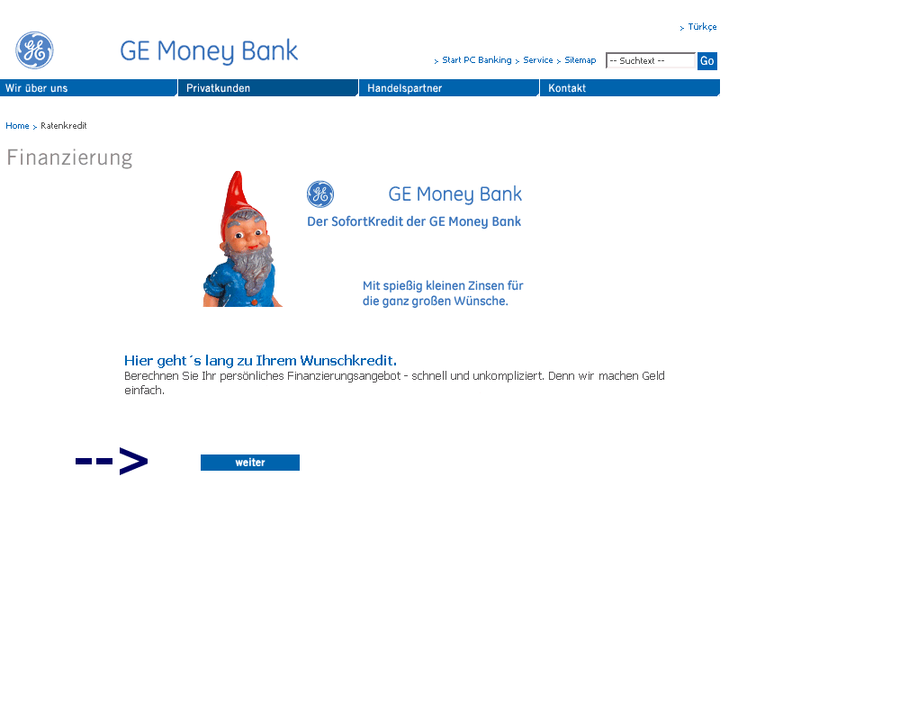 GE Money Online Kreditrechner - Den g�nstigen Kredit gleich ausrechnen ..Erf�llen Sie sich Ihre W�nsche! Einfache Finanzierung ab 5,5% mit dem KreditRechner Online