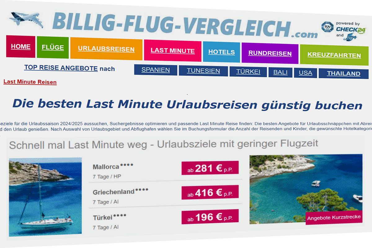 Billig-Flug-Vergleich.com - Preiswerte Flge und Last Minute Reisen buchen