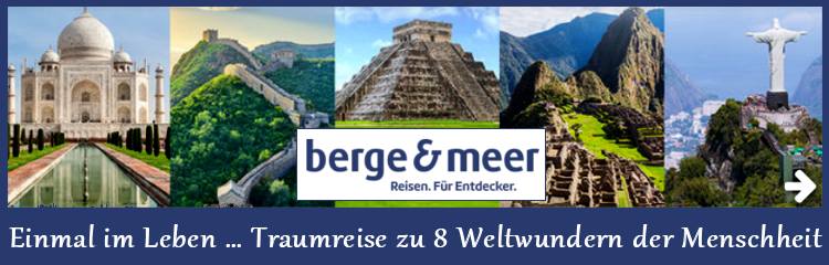 Traumreise zu 8 Weltwundern der Menschheit - In 24 Tagen Rund um die Welt.