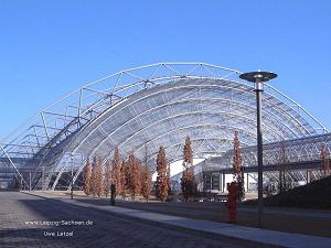 Leipzig Neues Messegelnde - Bild: Haupthalle & Eingangsbereich