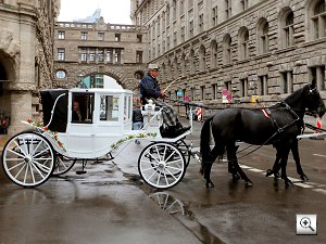 Hochzeitskutsche Standesamt Leipzig Burgplatz Stadthaus (Neues Rathaus)