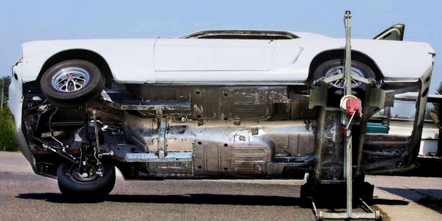 Oldtimer Unterboden Trockeneisstrahlen