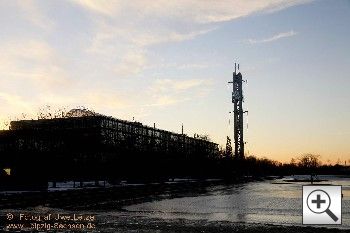 Sonnenuntergang am Leipziger Messegelände