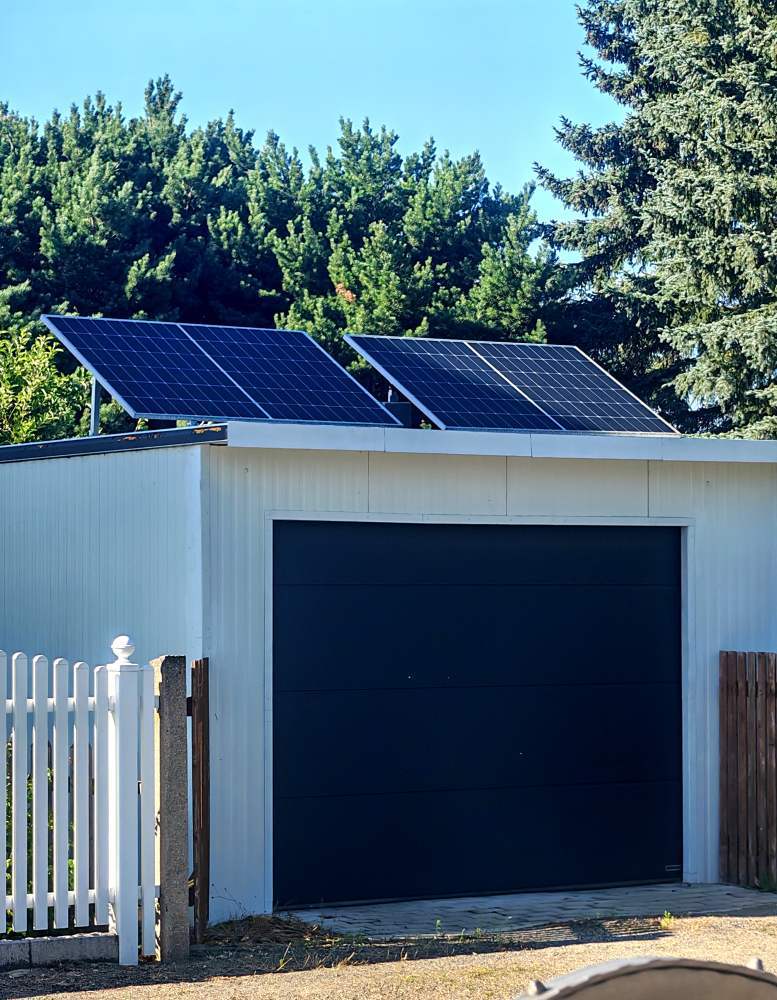 Garagen-Solaranlage mit 2kw Modulen