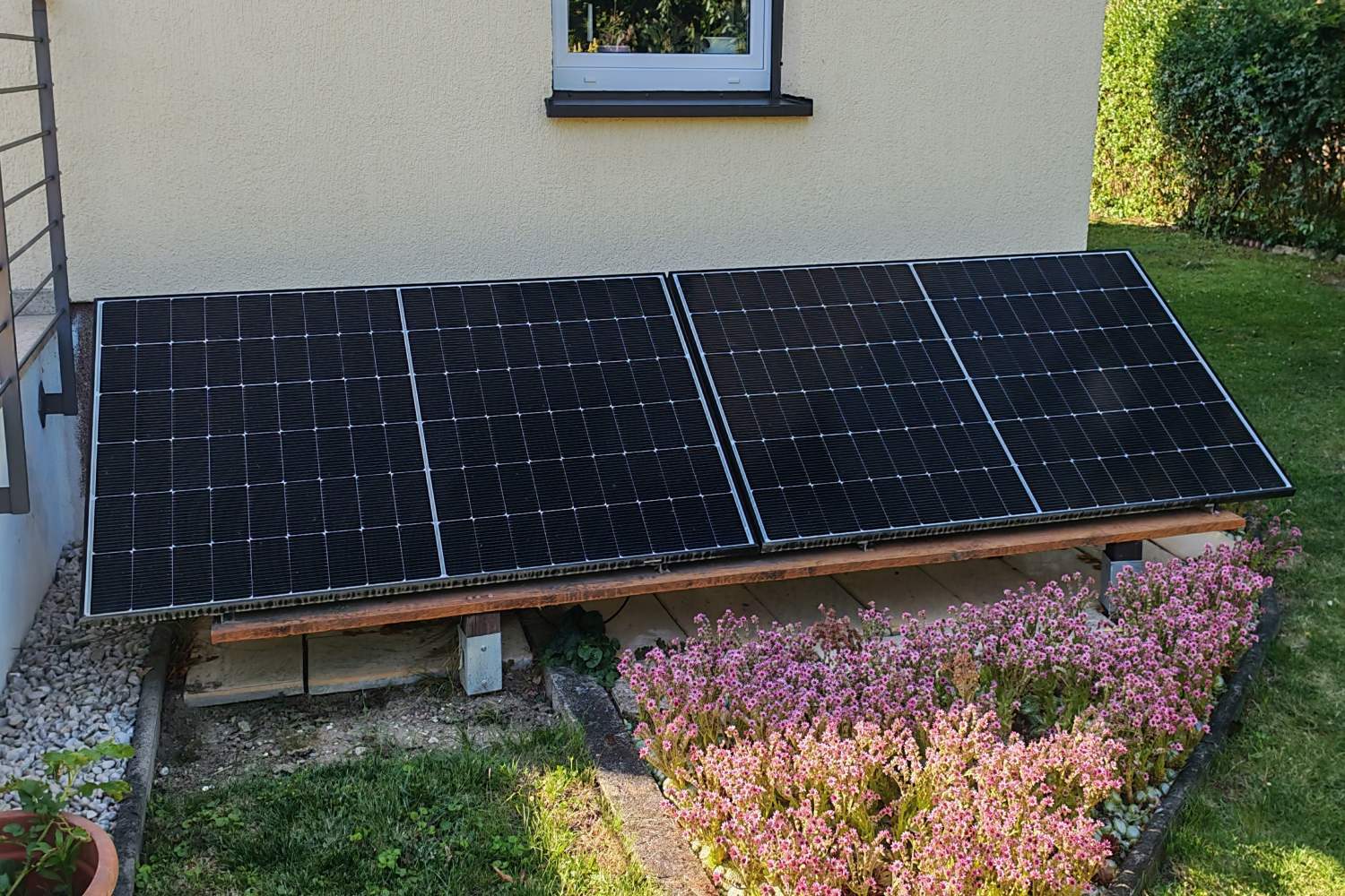 Solaranlage mit Verschattung durch Nordausrichtung