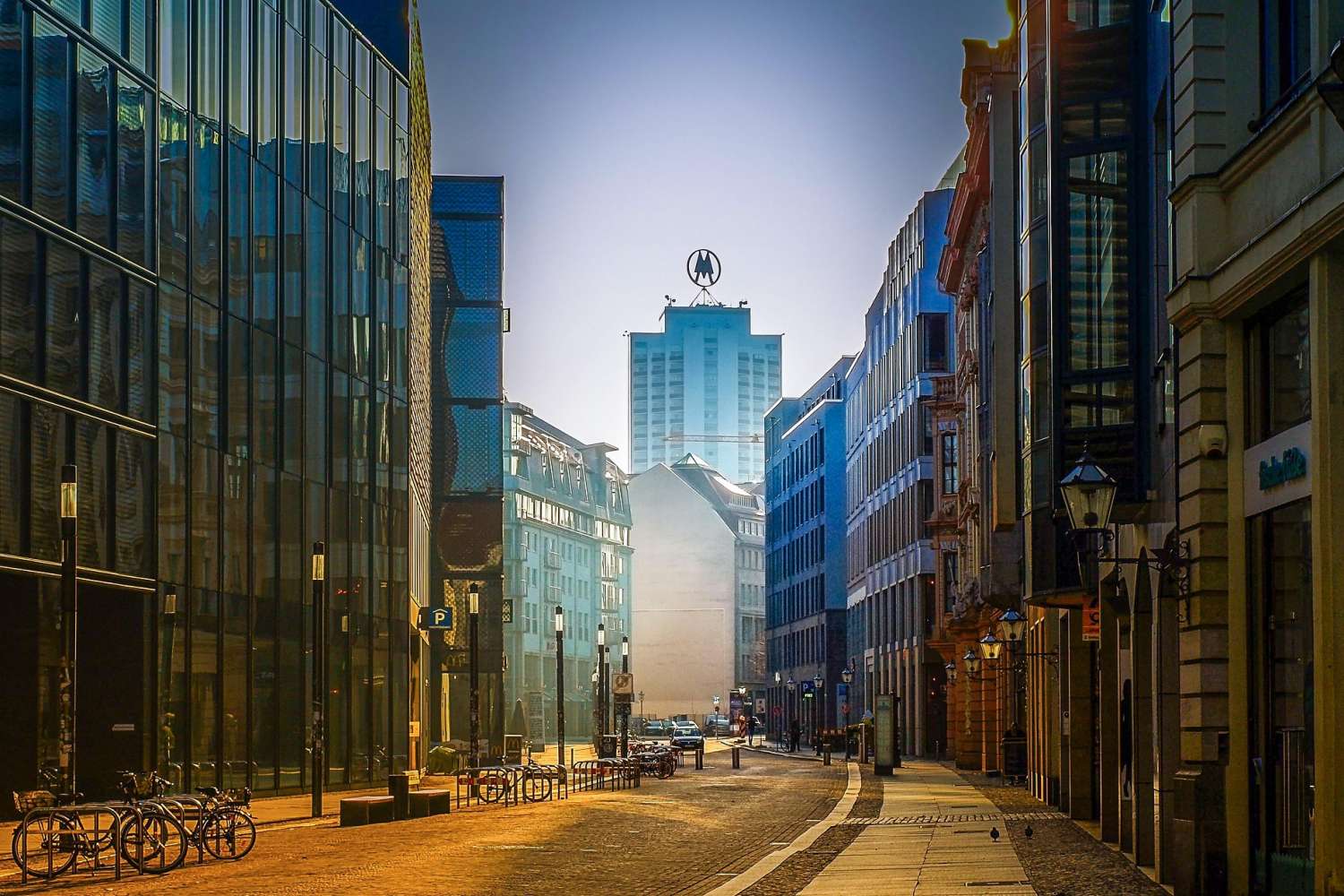 Blick vom Leipziger Osten auf die City