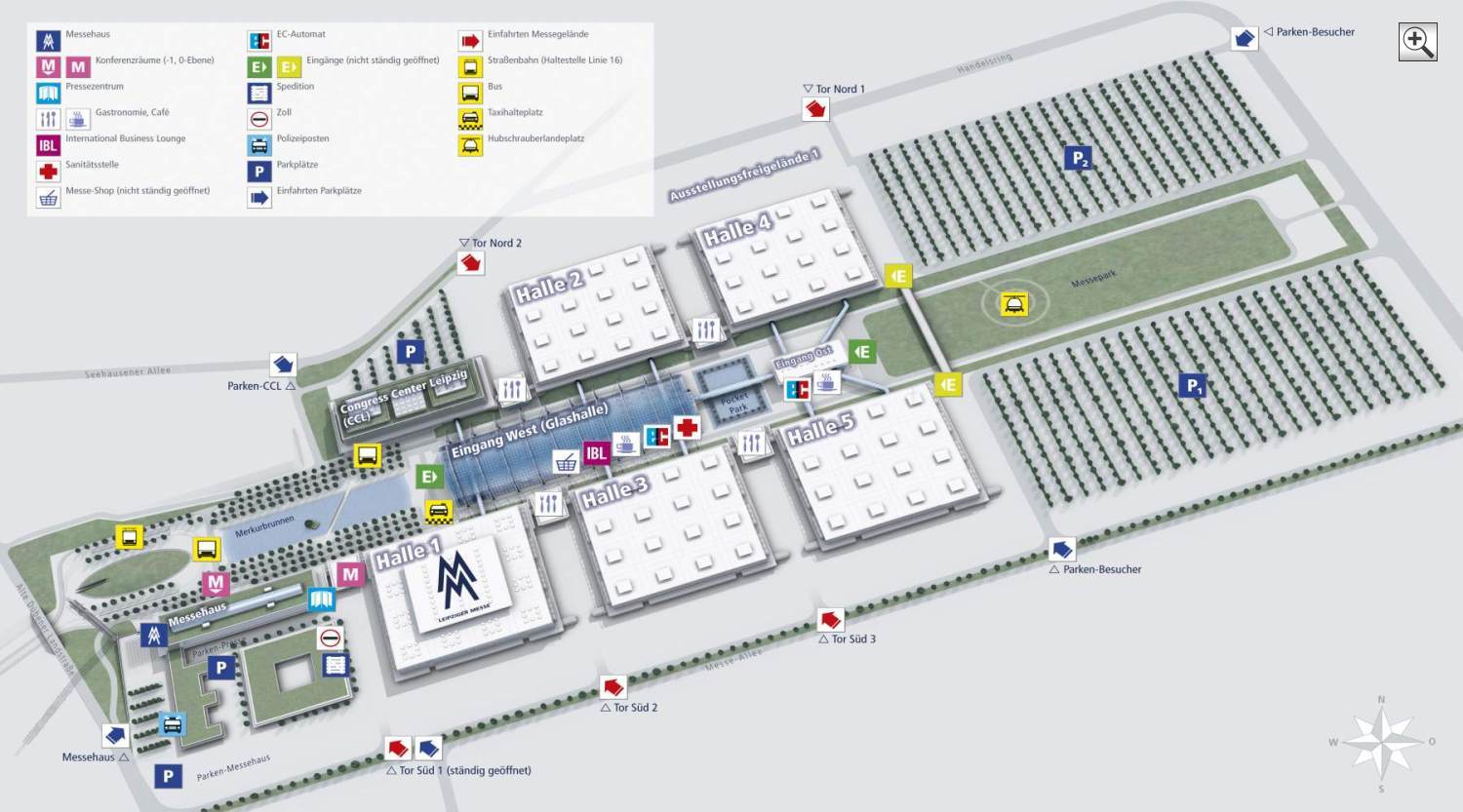 Hallenplan Leipzig Messe