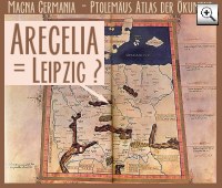 Die Landkarte Magna-Germania aus dem Ptolemäus Atlas der Öekumene