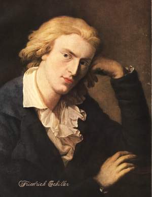 Dichter Friedrich Schiller in Leipzig