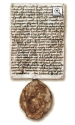 Foto: Leipzig Urkunde der Stadtgruendung im Jahr 1165 (Leipziger Stadtgründungsurkunde)