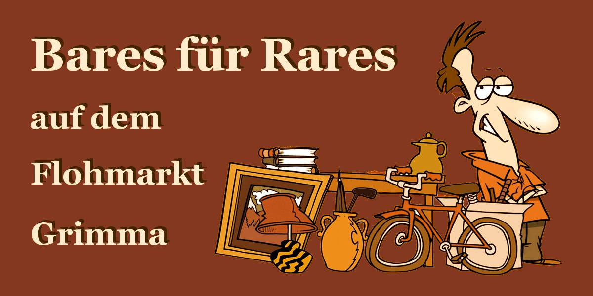 Trödelmarkt in der Altstadt von Grimma bei Leipzig