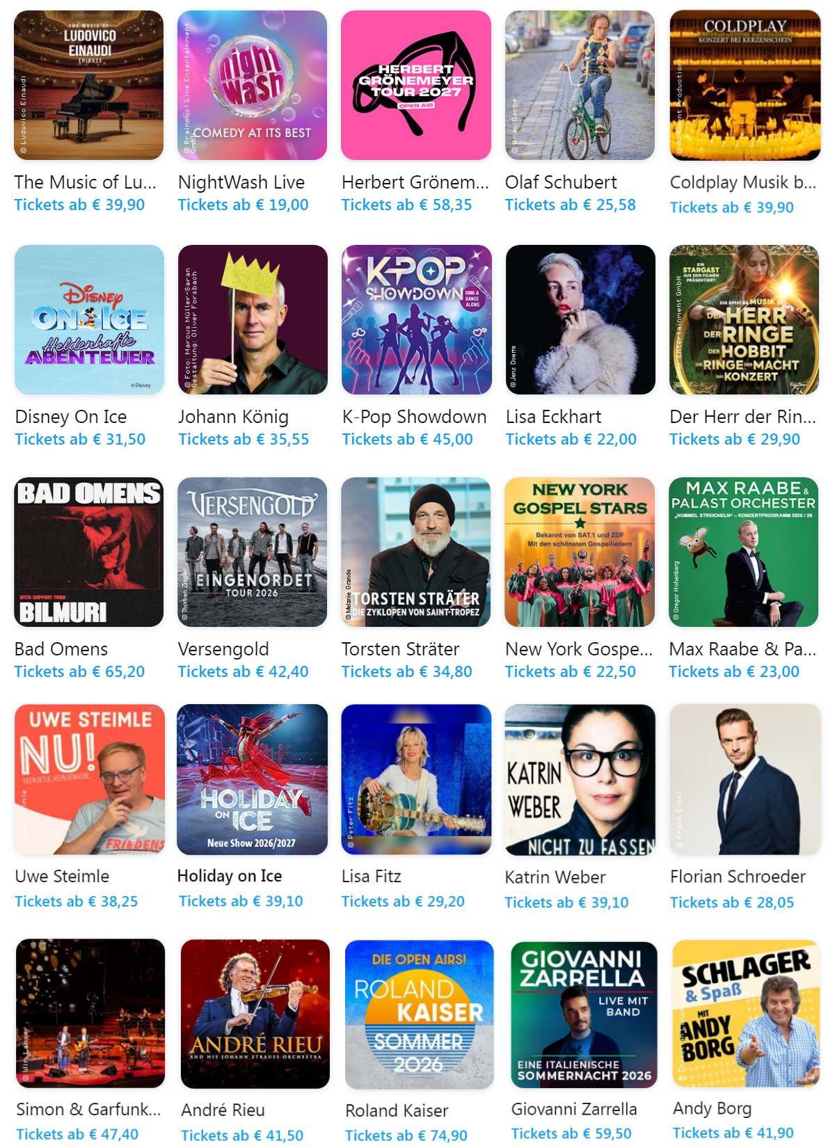 TOP Events in Leipzig 2026/2027 - Finde hier alle Termine plus Ticket Service 