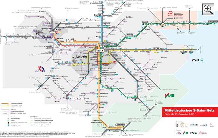 Mitteldeutsche S-Bahn Netzplan