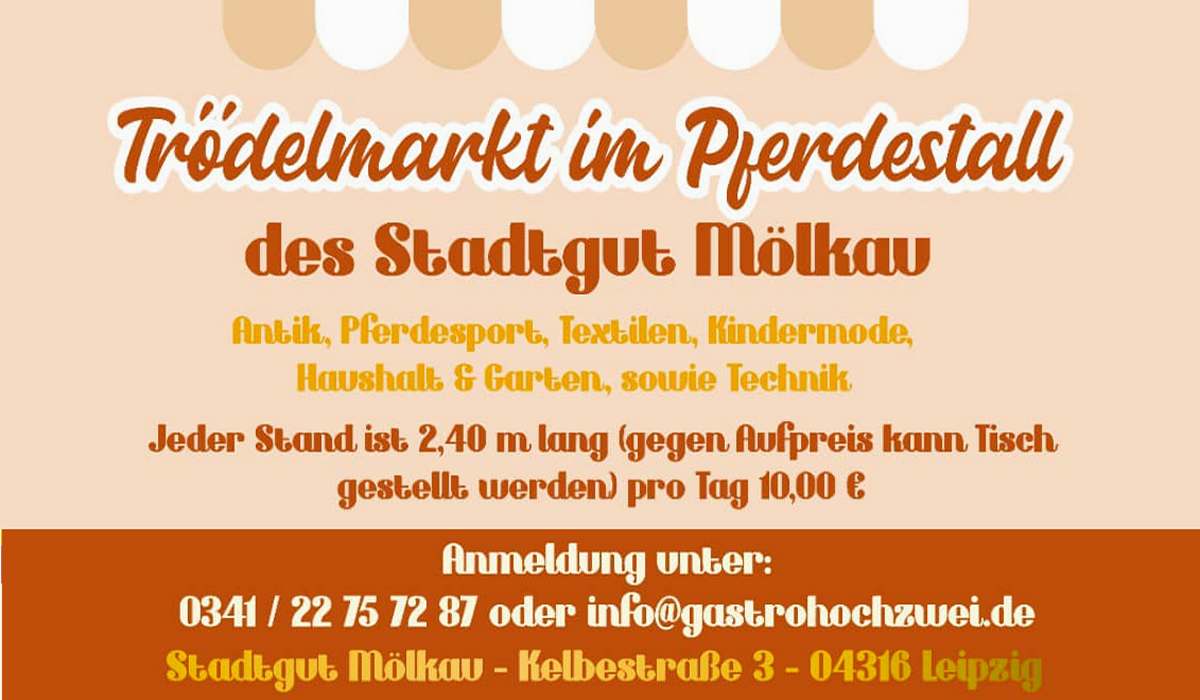 Trödelmarkt im Stadtgut Mölkau bei Leipzig