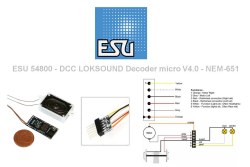 DCC Loksound-Decoder NEM 651 ESU micro V4.0 (ESU 54800)
