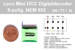 DCC Mini-Lok-Decoder 8-Polig NEM-652