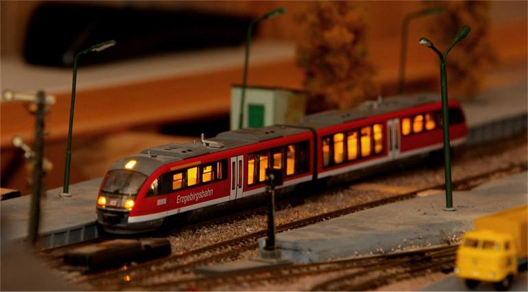 Digitalisierter Kres Triebwagen BR628 Erzgebirgsbahn (Spur TT)