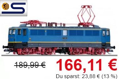 Spur TT Sondermodell S-Bahn Leipzig E-Lok E 211 DR Ep. IV